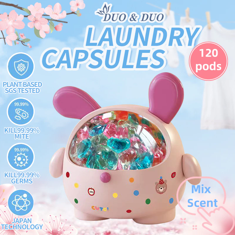 DuoDuo Plant Based Singapore SGS tested 3 in 1 Laundry Capsules Mix Scent - 120 PODS