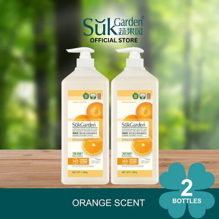 SukGarden Food Safe Plant Based Enzymes Fruit Vegetable Dishwashing Liquid Cleaner Detergent 1.28L